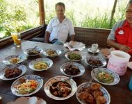 Overheerlijke maaltijd-  soort van rijsttafel Padang stijl